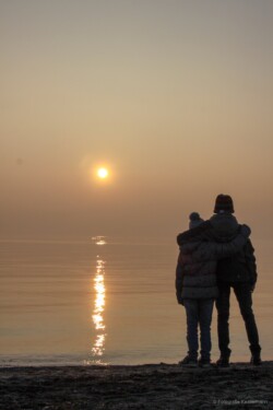 Sonnenuntergang Geschwister Pelzerhhaken Ostsee Strand